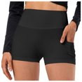 thumbnail image 1 of EHRWE Workout Shorts For Women Sweatleaf Capri Leggings Knee Length Capris With Pockets High Waisted Yoga Workout For Casual Summer Classic, 1 of 7