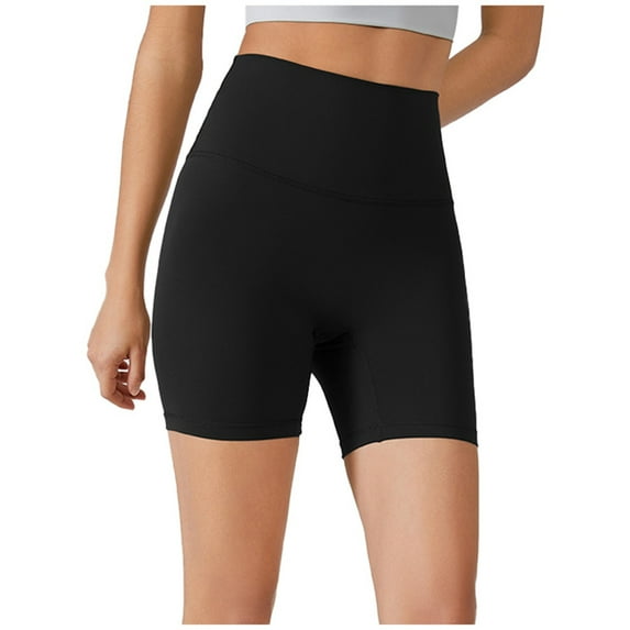 EHRWE Workout Shorts For Women Yoga Shorts 3/4 Length Summer High Waist Seamless Workout Shorts Bare Feel High Stretch Gym Pants Classic