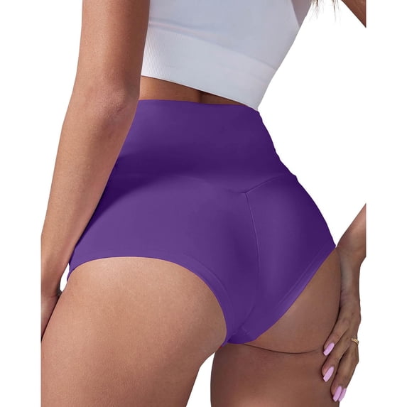 EHRWE Yoga Shorts For Women's High Waist Yoga Shorts Gym Workout Booty Dance Hot Pants Athletic Lifting Sports Leggings Fashion