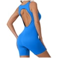 thumbnail image 1 of EHRWE Yoga Shorts For Women's Sexy Sleeveless Yoga Jumpsuits Shorts Bodysuit Deep Neck Backless Bodycon Jumpsuits Fashion, 1 of 9