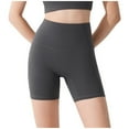 thumbnail image 1 of EHRWE Yoga Shorts For Women's Yoga Shorts 3/4 Length Summer High Waist Seamless Workout Shorts Bare Feel High Stretch Gym Pants Fashion, 1 of 4