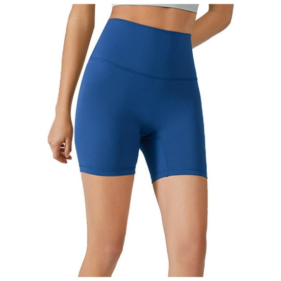 EHRWE Yoga Shorts For Women's Yoga Shorts 3/4 Length Summer High Waist Seamless Workout Shorts Bare Feel High Stretch Gym Pants Fashion