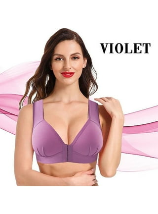 Women Push-Up Front Closure Bra Seamless Smooth Lace Racerback