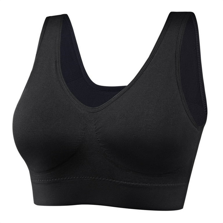 EHTMSAK Camisole for Women Shelf Bra Adjustable Bralettes for Women with  Padding Seamless Minimizer Bras for Women Wirefree Push Up Support Yoga Womens  Sports Bras High Support Black 6X 