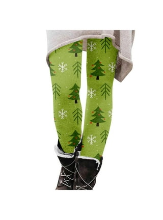 Uaderize Womens Ultra Soft Brushed christmas Leggings Snowflake Patterned Plus  Size 4XL-5XL