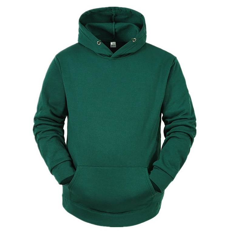 Ehtmsak Fishing Hoodie for Men Solid Mens Sweatshirt Y2K Long Sleeve Mens Coat Elegant Mens Windbreaker Jackets Lightweight Green1 L, Men's, Size