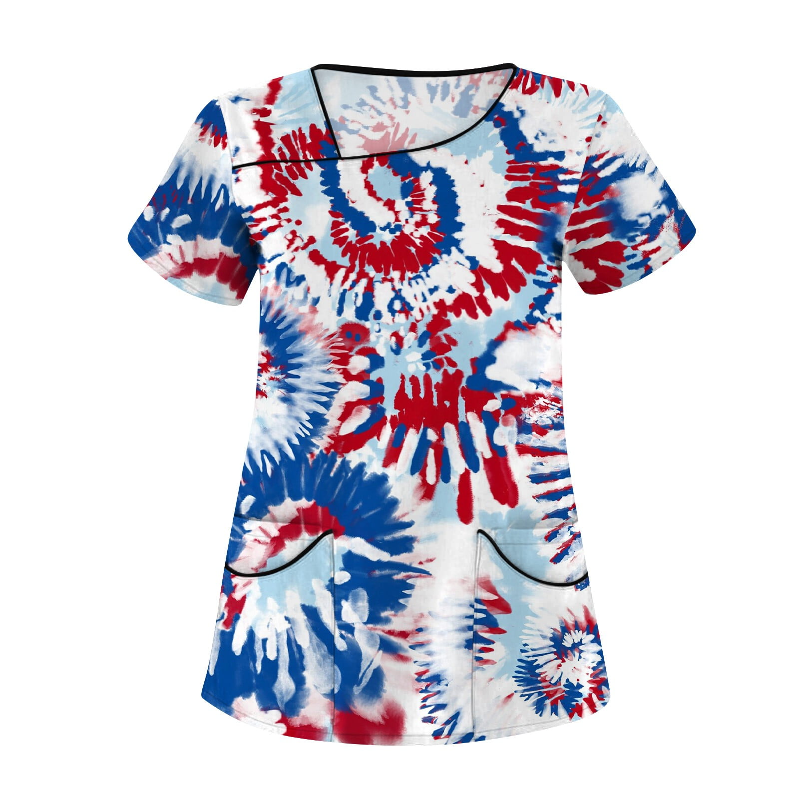 EHTMSAK Independence Day Fourth Of July Plus Size Scrub Sets for Women