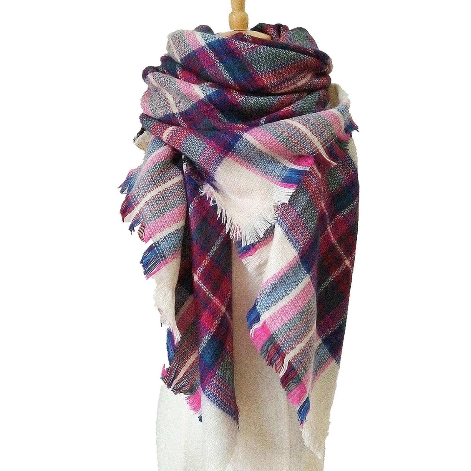 EHTMSAK Novelty Scarves for Women Soft Shawls Plaid Christmas Winter