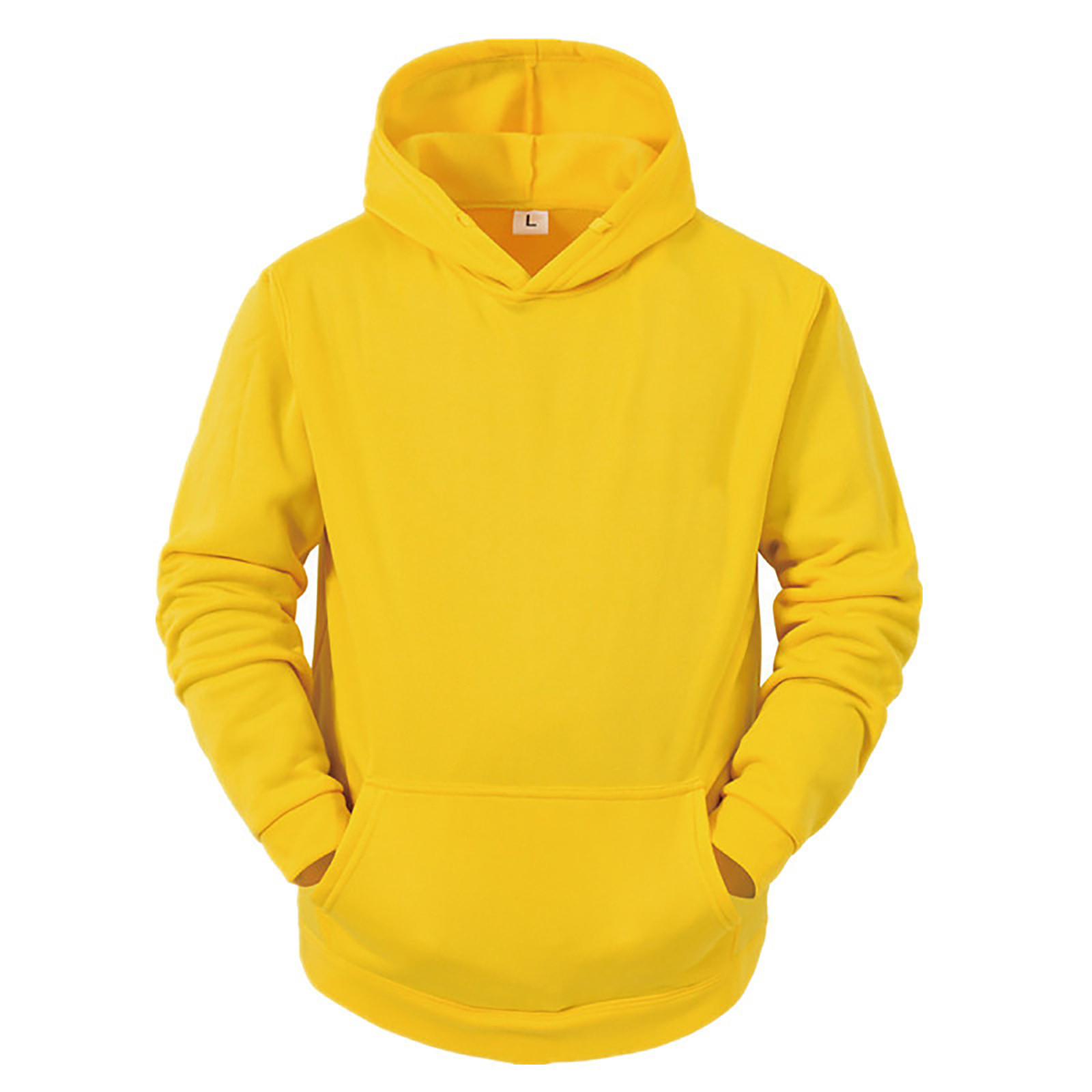 EHTMSAK Men s Pullover Hoodie Long Sleeve Dress Coat Golf Jacket No String 3XL Yellow Walmart