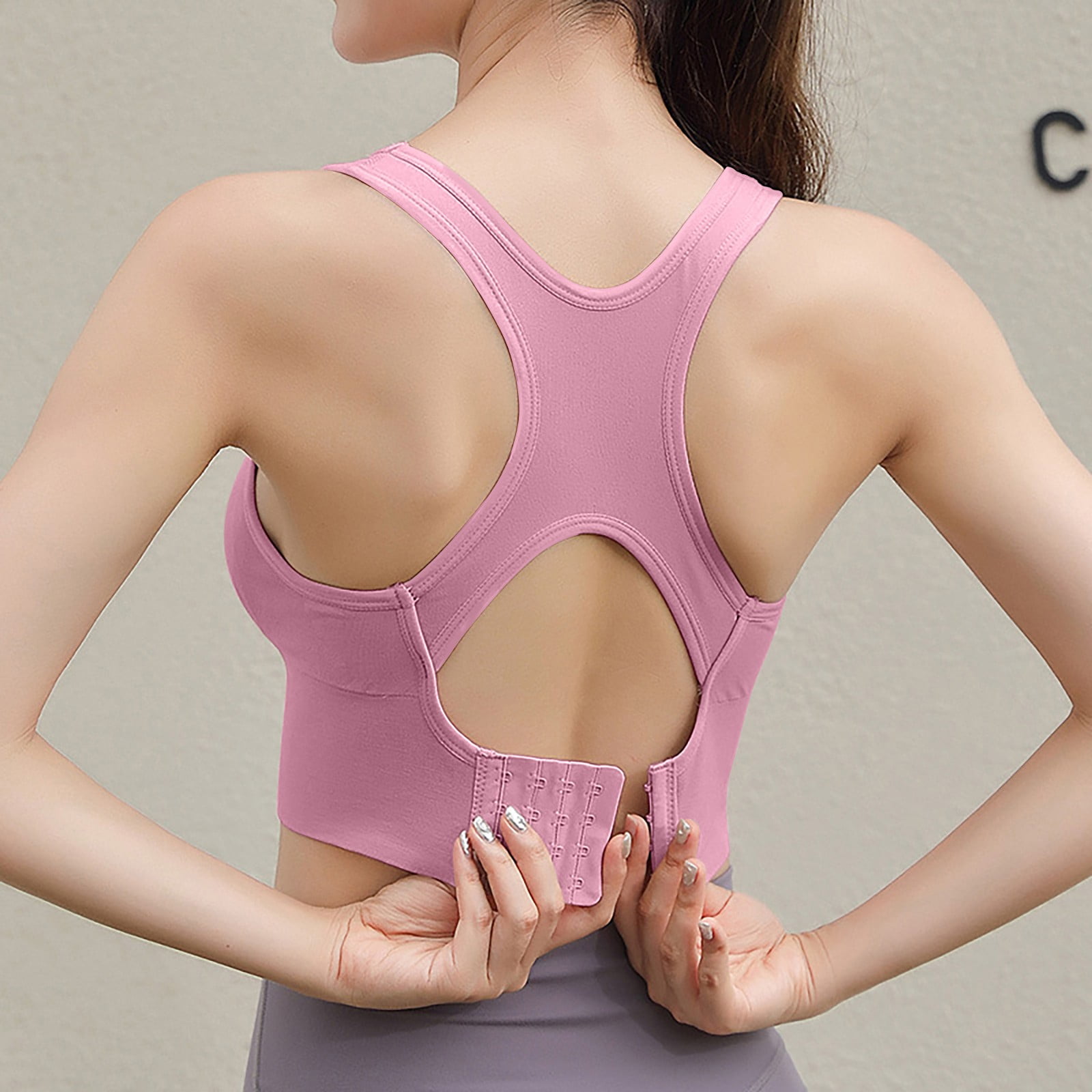 Luxtrada Comfy Cami Bra for Women Crop Top Yoga Bralette Longline Padded Lounge  Bra Compression Sports Bra 
