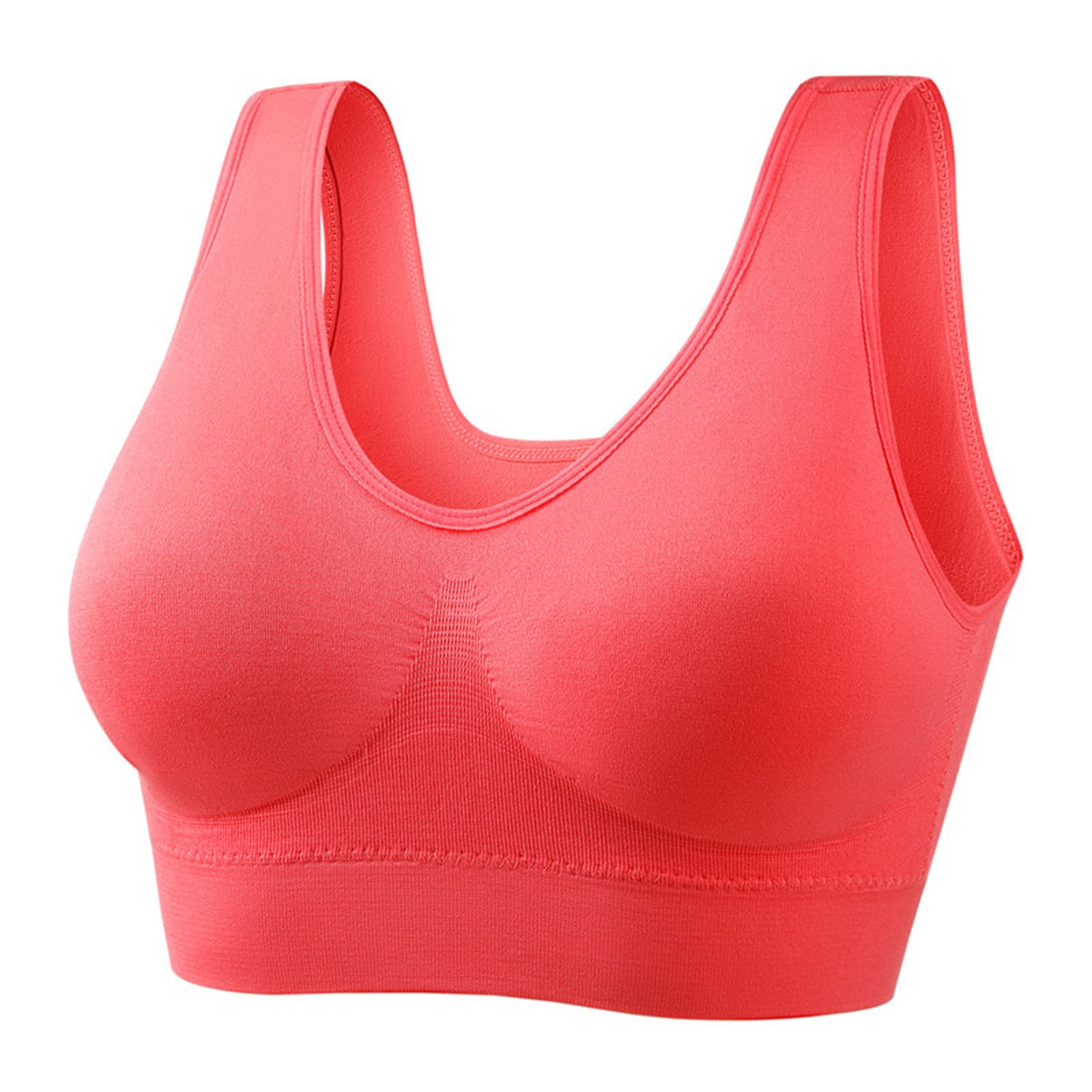 EHTMSAK Maternity Bra for Large Breast Plus Size Sports Bra 6x Seamless Supportive  Sports Bras for Women Large Bust Support Yoga Push Up Sports Bras for Women  Padded Pink 5X 