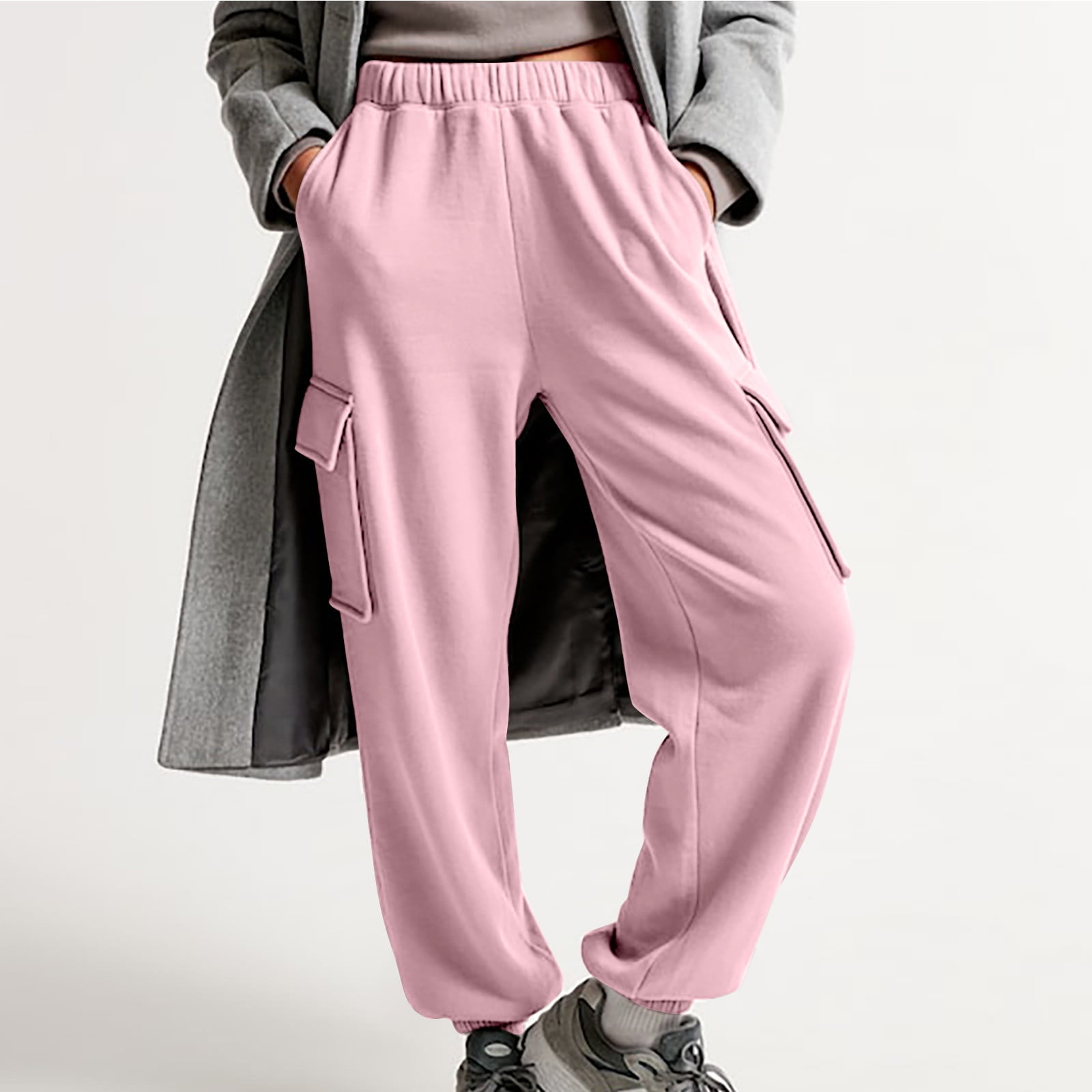 EHTMSAK Sweatpants For Women Cargo High Waisted Cinch Bottom Drawstring ...