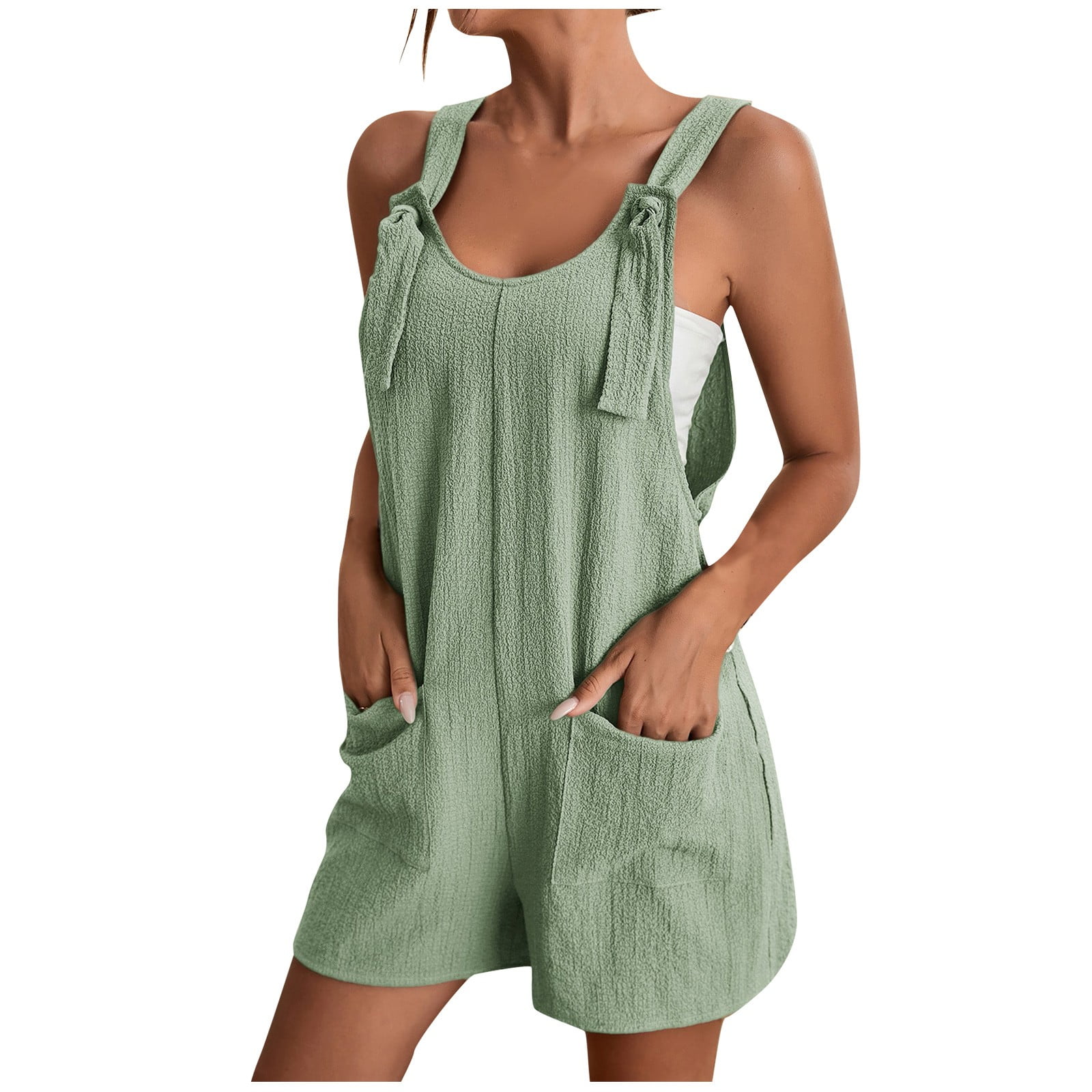 Loose solid tank jumpsuit sales