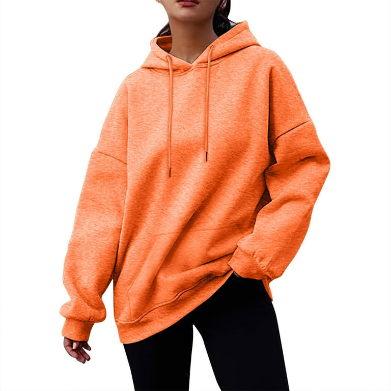 Neon orange sweatshirt womens new arrivals