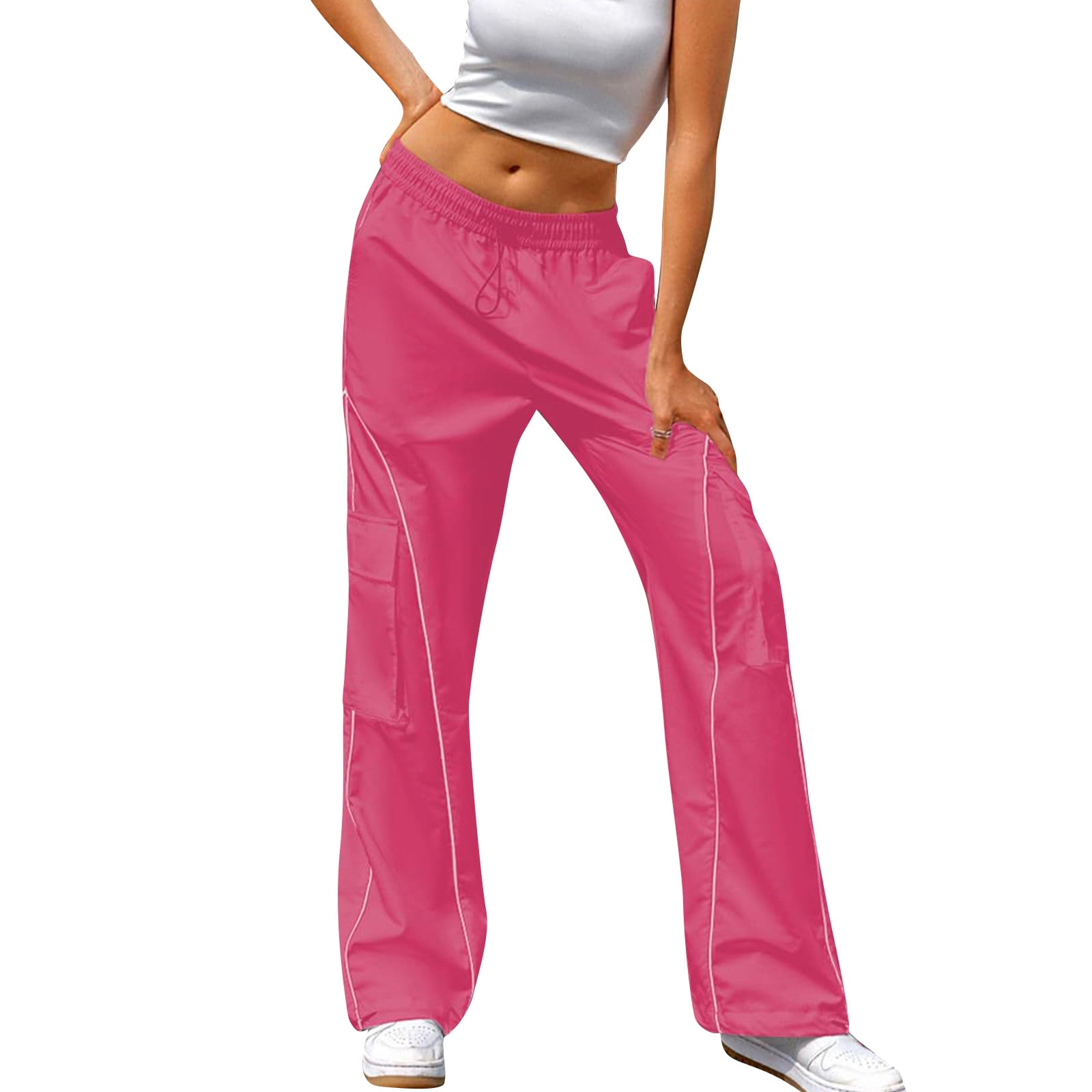 EHTMSAK Womens Stretch Pants Straight Leg Cargo Plus Size Waterproof Pants Travel Workout