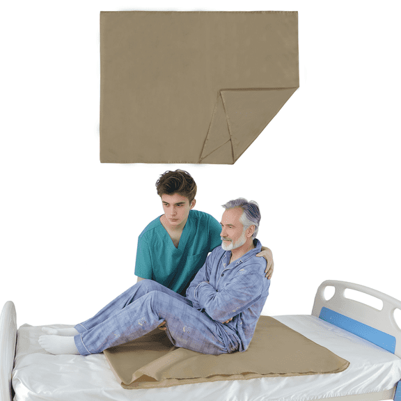 EHUSPU Patient Transfer Slide Sheet for Repositioning Brown Polyester 25 x 39 Inches