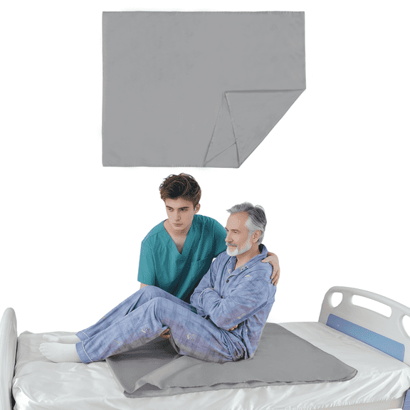 EHUSPU Patient Transfer Slide Sheet for Repositioning Gray Polyester 25 x 39 Inches