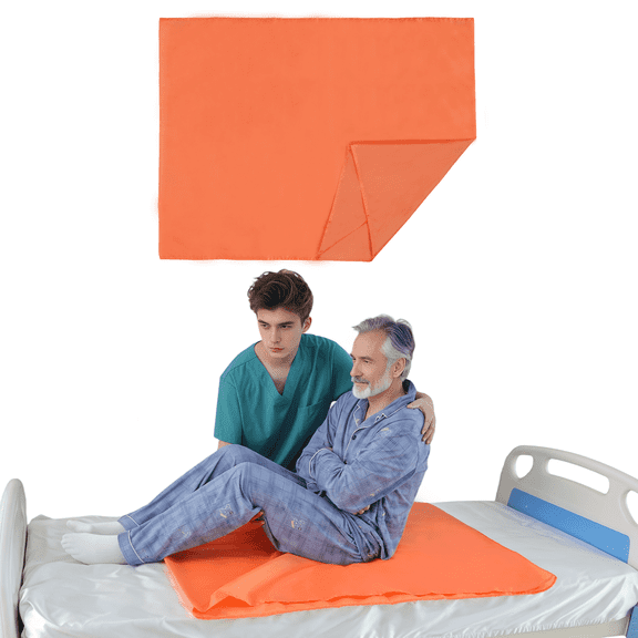 EHUSPU Patient Transfer Slide Sheet for Repositioning Orange Polyester 25 x 39 Inches