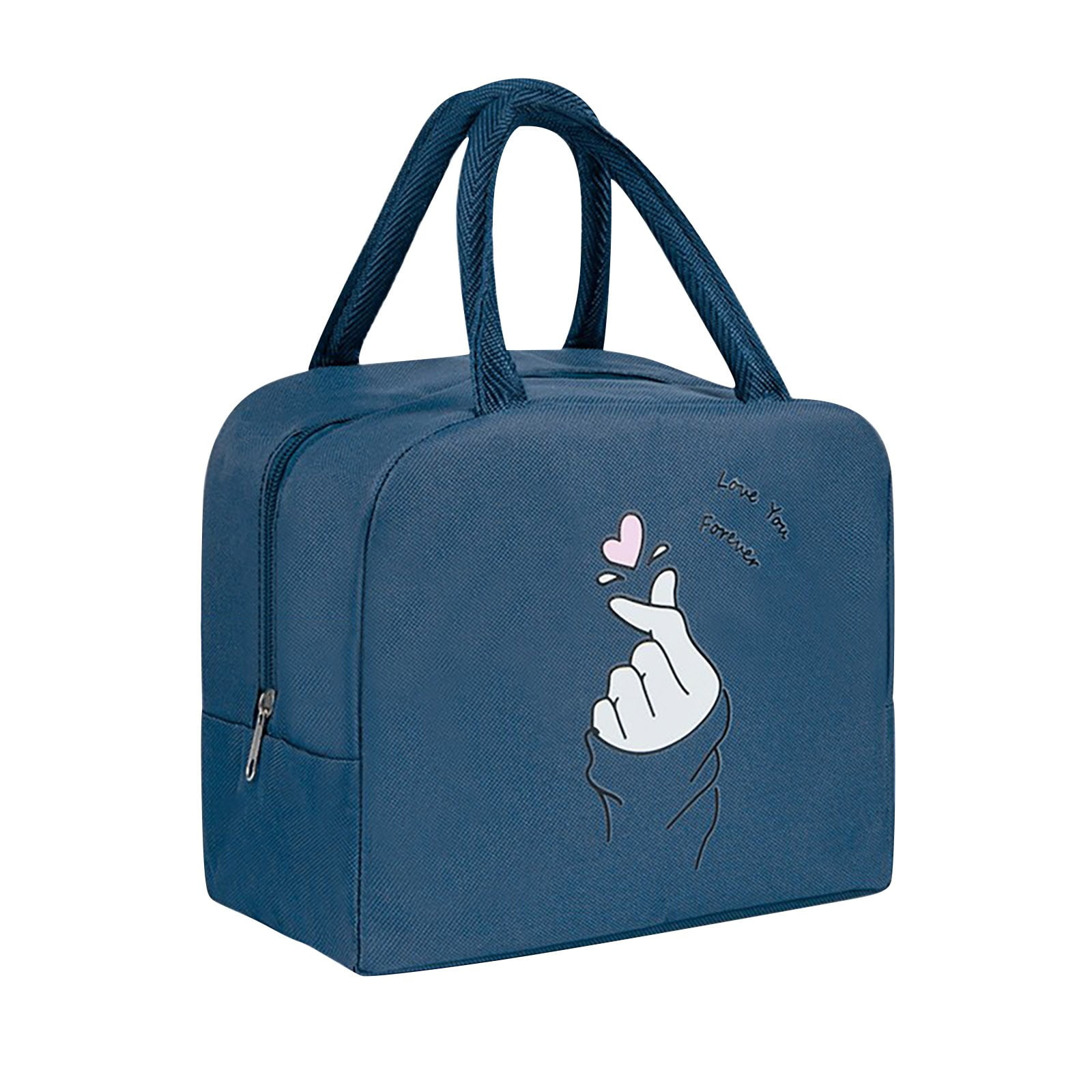 EIALIVE Canvas Insulated Bento Bag Heat Insulation Thick Tote Bag Hand