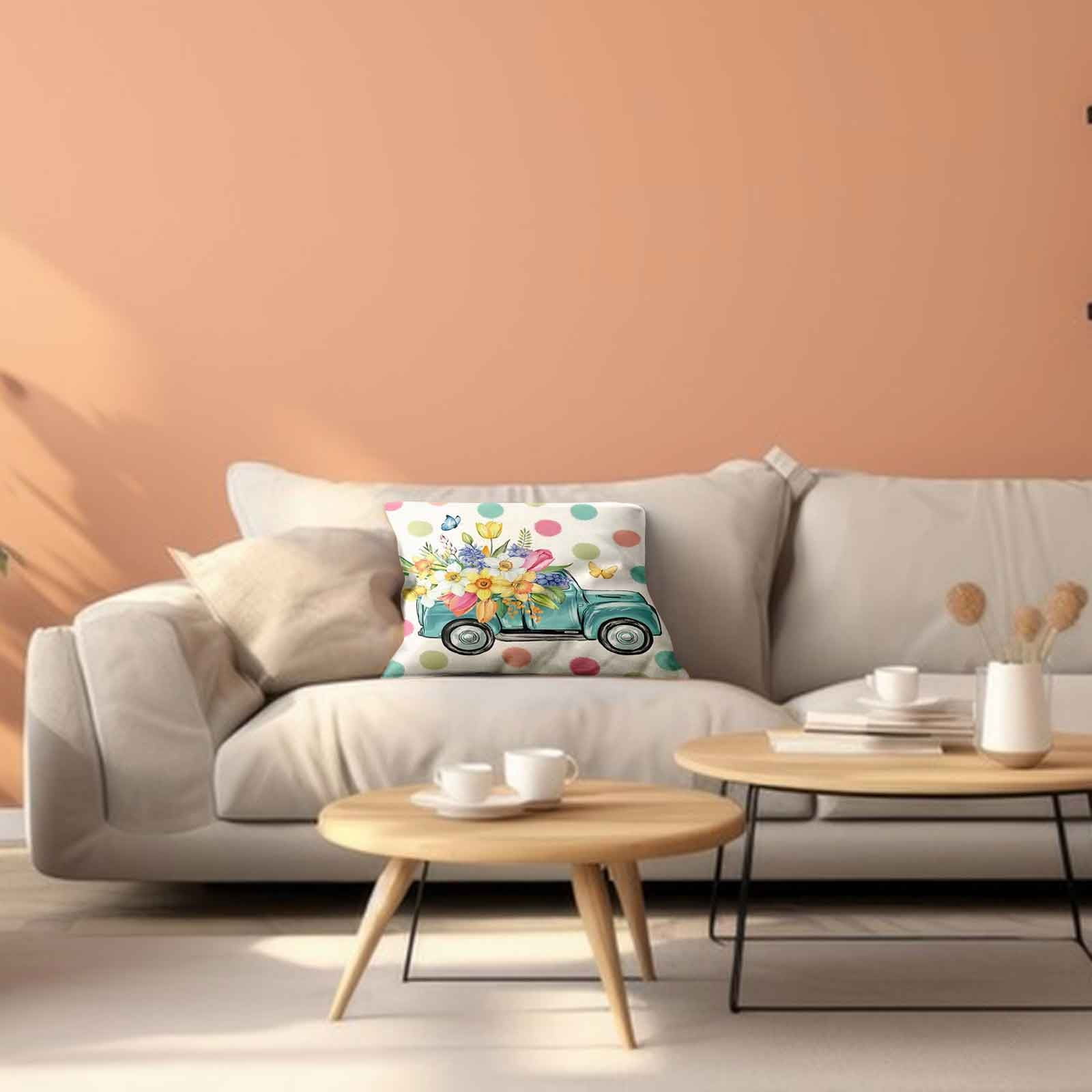 EIALIVE Flower Printed Home Sofa Spring/summer Pillow Cover Suitable