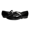 thumbnail image 1 of EIGHT EIGHTEEN Leatherette Round Toe Rhinestone Mary Jane Ballerina Flats (Black), 1 of 3
