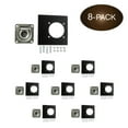 thumbnail image 1 of "EIGHT Recessed D-Ring Pan Fittings | Small Square Tie-Down D Ring Trailer Cargo Tiedown Anchors + Mounting Lock Plates + Installation Tie Down Hardware Parts, Carriage Bolts, Keps Nuts, Flat Washers", 1 of 3