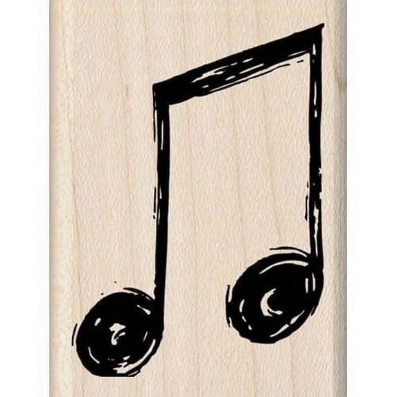 EIGHTH NOTES Wood Mounted Rubber Stamp InkaDinkaDo