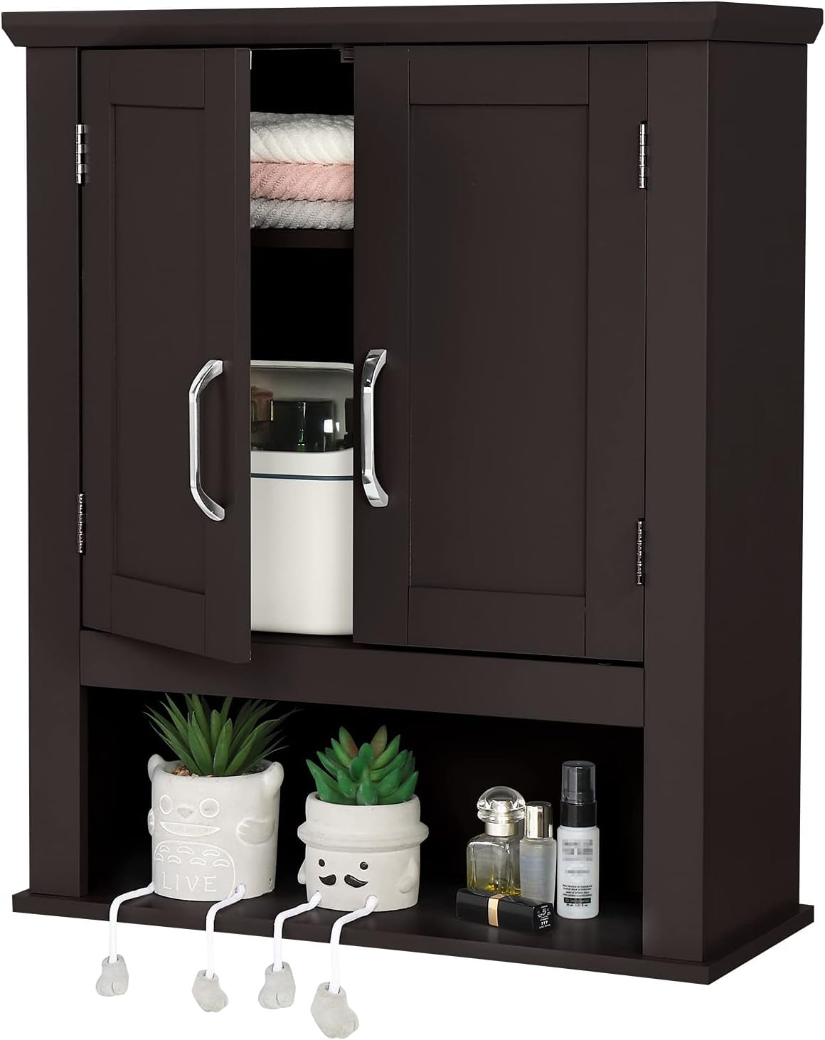 EIGHTNINE Bathroom Cabinet Wall Mounted Espresso Wall Cabinet Floating ...
