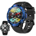 thumbnail image 1 of EIGIIS 1.39" Military Smart Watch Men's Fitness Tracker Bluetooth Call Compatible with iPhone Android Smart Watch, 1 of 7