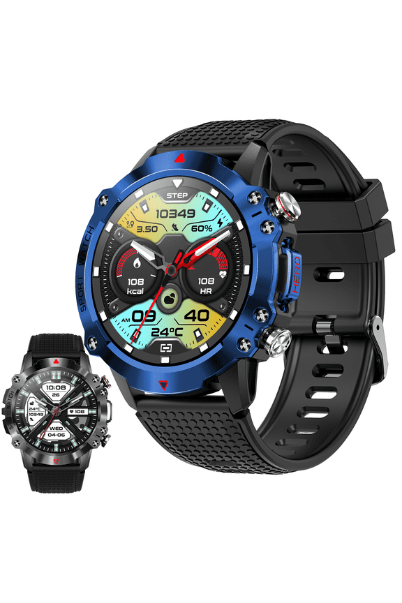 1.39" Military Smart Watch Men's Fitness Tracker Bluetooth Call Compatible with iPhone Android Smart Watch