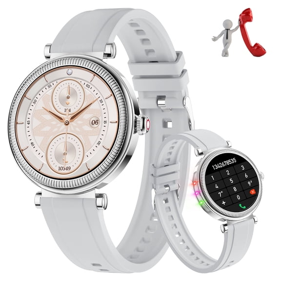 EIGIIS CF37 Smart Watch for Women(Answer/Make Call), 1.27” HD Touch Screen Watch Compatible with iOS Android 100+ Sports Modes Bluetooth Smartwatch
