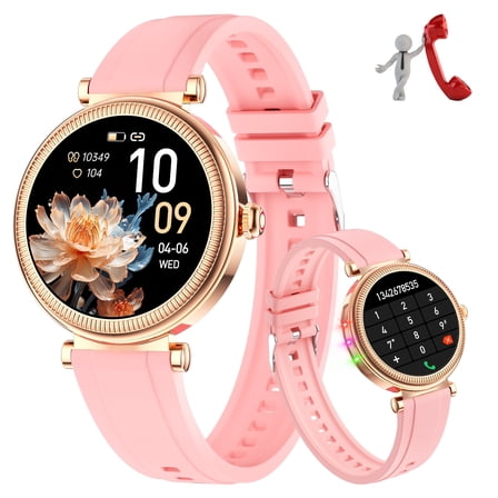 EIGIIS CF37 Smart Watch for Women(Answer/Make Call), 1.27” HD Touch Screen Watch Compatible with iOS Android 100+ Sports Modes Bluetooth Smartwatch
