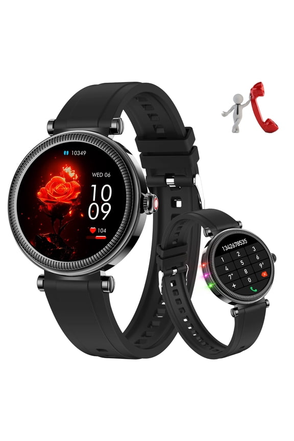 CF37 Smart Watch for Women(Answer/Make Call), 1.27” HD Touch Screen Watch Compatible with iOS Android 100+ Sports Modes Bluetooth Smartwatch