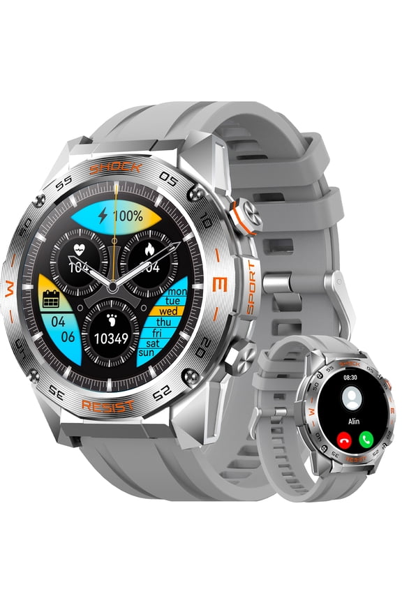 H60 Smart Watch for Men(Answer/Make Calls) 1.46” Big Screen Smartwatch with Multiple Sports Modes Compatible with iOS Android, 1pc
