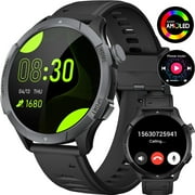 EIGIIS J47 Smart Watch for MenAnswer/Make Calls 1.43  AMOLED Rugged Smart Watch for iOS Android IP68 Waterproof Smartwatch with 100+ Sports Modes