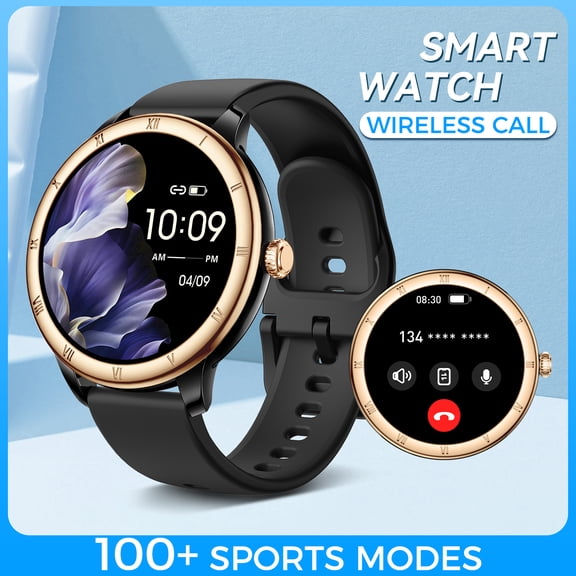 EIGIIS KE8 Smartwatch for Women, 250mAh Battery Life Watch with Customized Watch Faces, 1.27in TFT Touch Screen Watch with Wireless Calling Compatible with iOS Android, 1pc