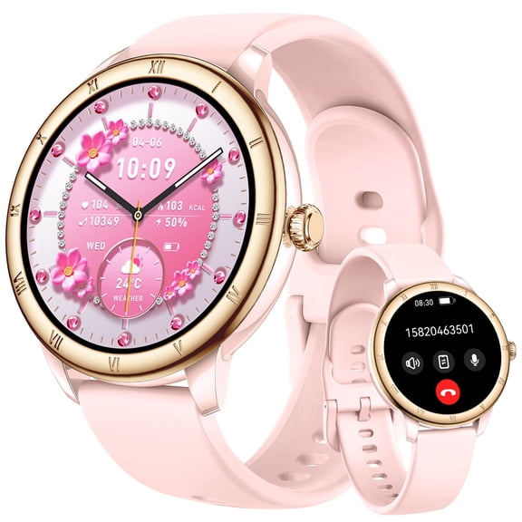 EIGIIS KE8 Smartwatch for Women, 250mAh Battery Life Watch with Customized Watch Faces, 1.27in TFT Touch Screen Watch with Wireless Calling Compatible with iOS Android, 1pc