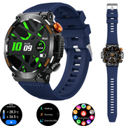 EIGIIS Smart Watch 1.46" Sports Bluetooth Watch with High Battery and Multi Color Waterproof Fitness Tracking Watch for Men and Women Compatible with iPhone Android