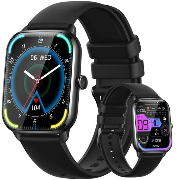 EIGIIS Smart Watch for Men 1.9" HD Ultra Narrow Edge Screen Fitness Tracker Step Counter 100+ Sport Modes Smartwatch with Text and Call for Android iOS Phones