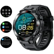 EIGIIS Smart Watch Men Women 1.32" HD Large Screen with Music Weather Pedometer Waterproof Sports Smartwatch Compatible with iPhone Android