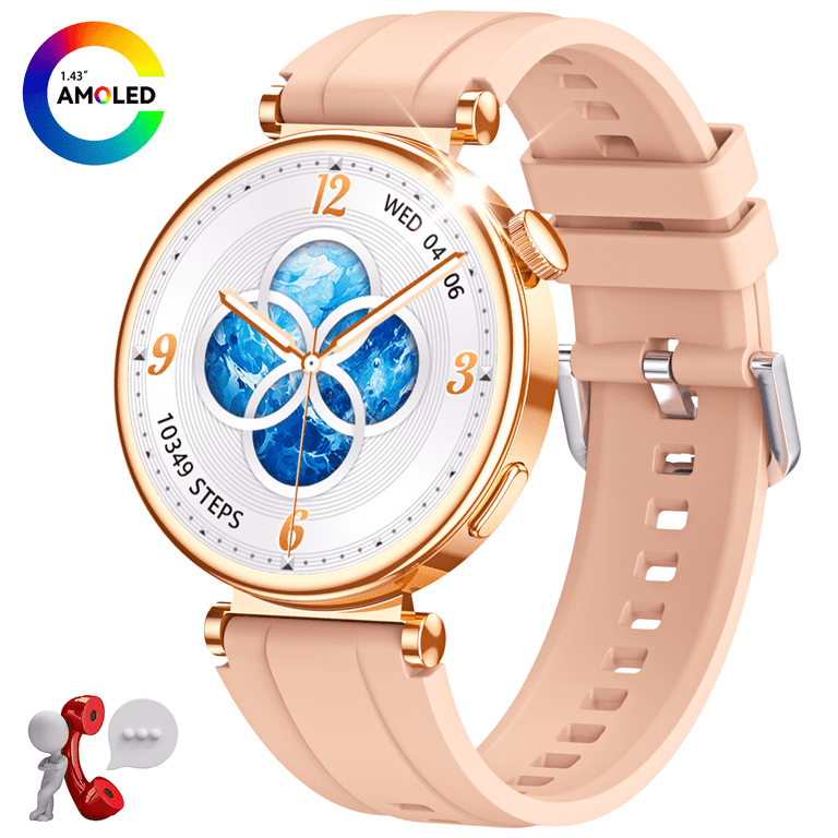 EIGIIS Smart Watch for Women Make Answer Calls AI Voice 1.3 AMOLED HD Screen Smartwatch Compatible with iPhone Android Waterproof Fitness Tracker Sports Watch with Sleep Monitor Pedometer Walmart