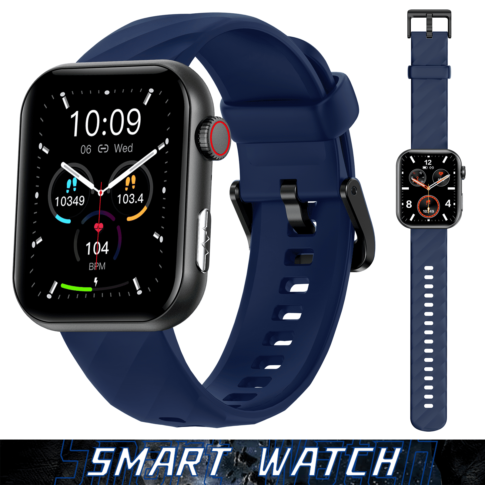 EIGIIS Smart Watch for Men Women 1.96" HD Big Screen Fitness Tracker