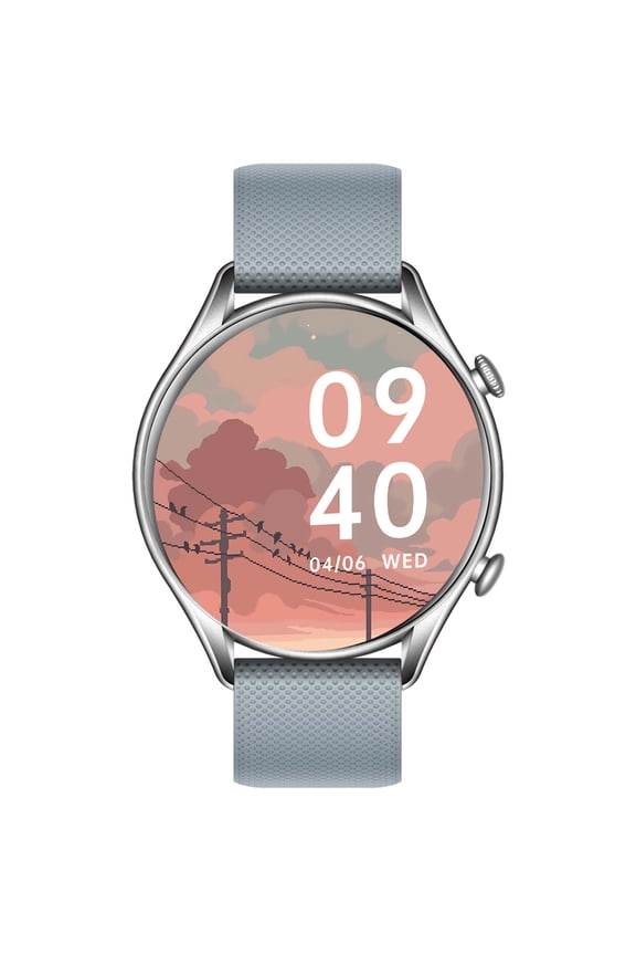 Smart Watch for Women Men with Call Receive/Dial 1.32 inch HD Full Touch Screen -Gray