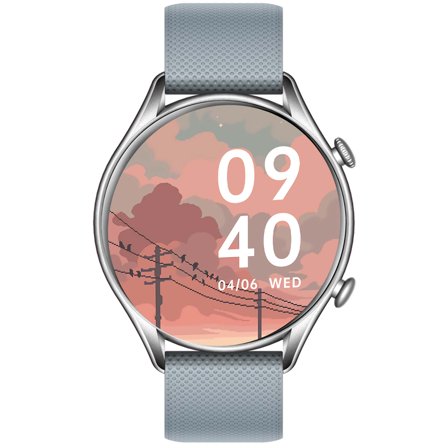 EIGIIS Smart Watch for Women Men with Call Receive/Dial 1.32 inch HD Full Touch Screen -Gray