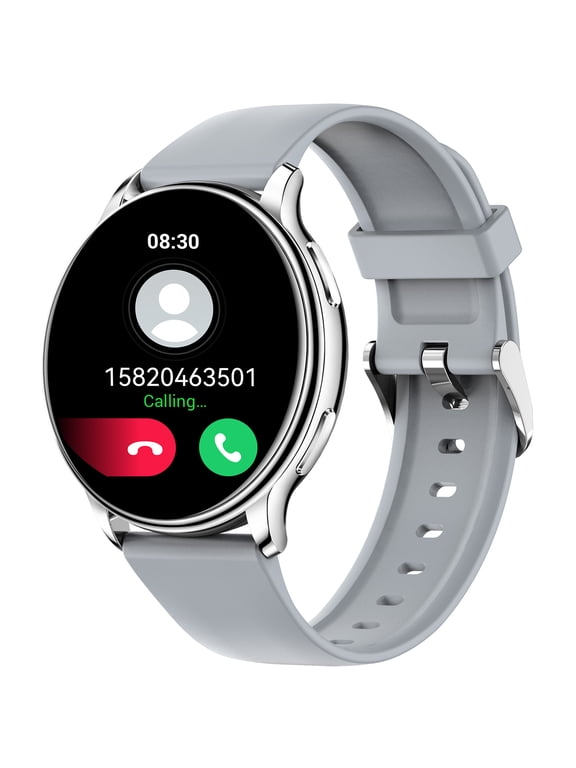 Smartwatch for Men Women 1.32” HD Touch Screen Fitness Trackers Watch with Bluetooth Calling Heart Rate Detection Sleep Temperature Monitor Step Counter Watch for iOS Android