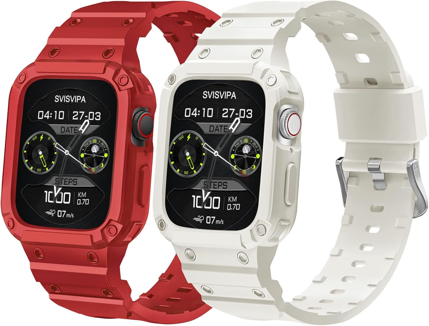 EIKODO-[2 Pack] Band with Case Compatible for Apple Watch 41mm 40mm ...