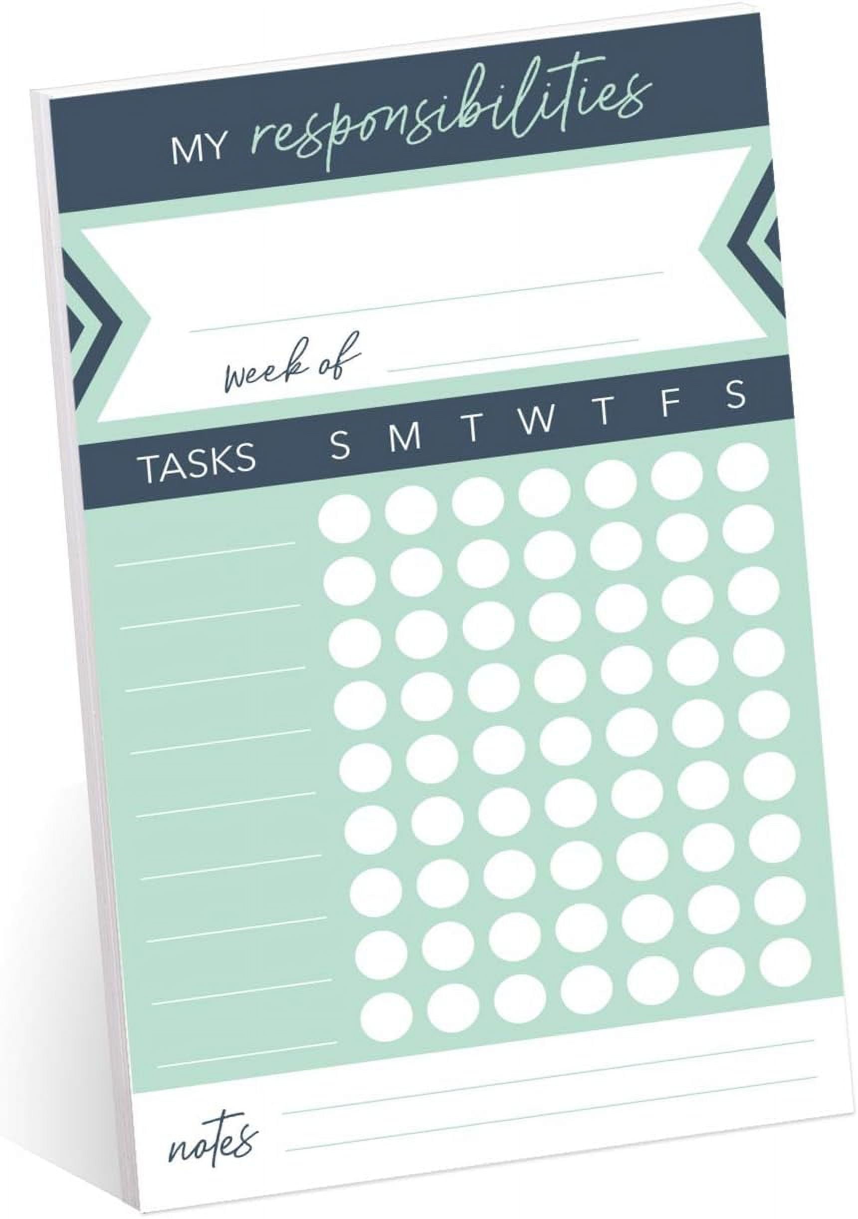EIKODO Modern Weekly Chore Chart / 6 quot x 10 quot Sticky Note Fill in Task EIKODO Modern Weekly Chore Chart / 6 quot x 10 quot Sticky Note Fill in Task