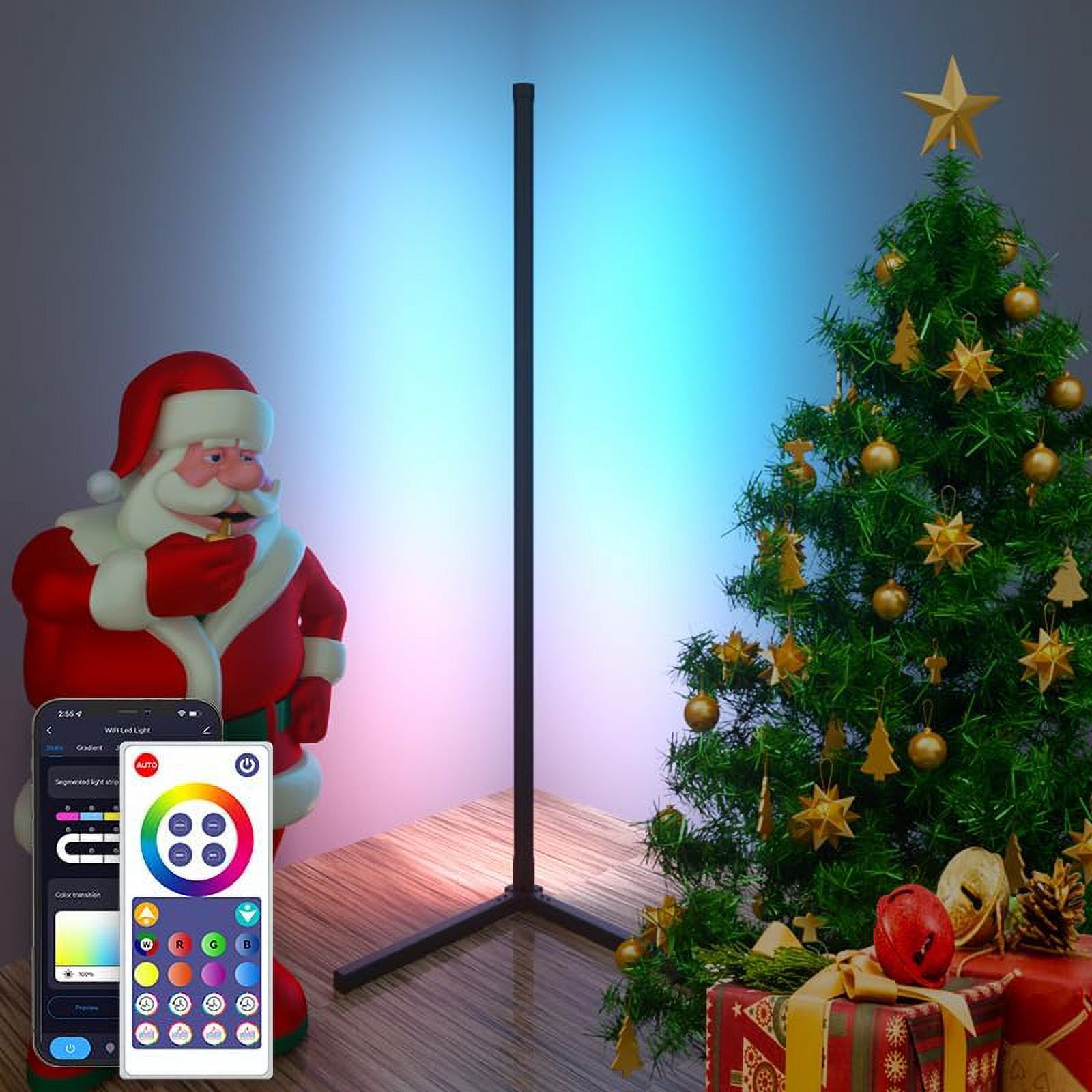 EIKODO-RGB Corner Floor Lamp - 3.93FT Smart LED Corner Lamp with App ...