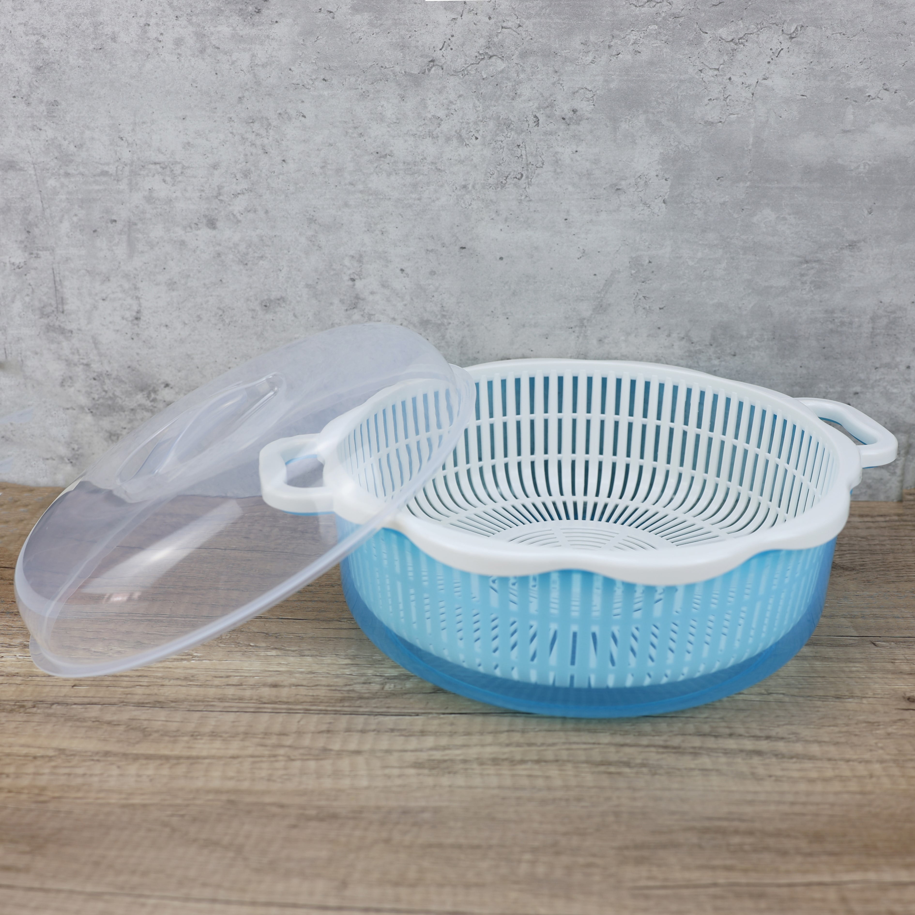 EIKS 3 in 1 Colander Set with Lid, Vegetable Washer with Bowl, Dishpan ...