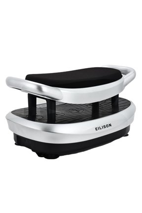 FITABS 3D Vibration Plate Exercise Machine - Whole Body Workout Vibration Platform w/Loop Bands - Lymphatic Drainage Machine for Weight Loss, Shaping, Recovery (Fitabs Silver)